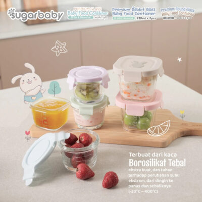 SugarBaby Premium Glass Jar Baby Food Container 3 pcs BPA FREE / Peralatan Makan Bayi MPASI thumbnail 3