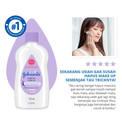 JOHNSON'S Bed Time Baby Oil 125ml - Minyak Pijat Bayi Aroma Lily & Jasmine thumbnail 6