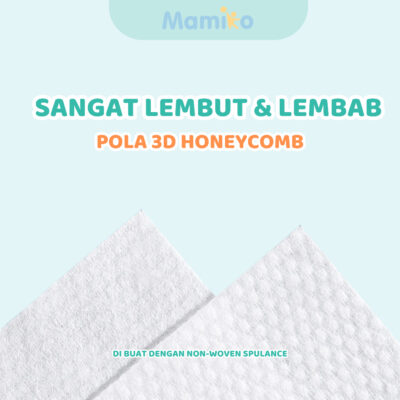Mamiko Pure Water Baby Wipes - Tisu Basah Bayi 80s (1 Pack) / 50s (2 Pack)- 99,9% Air Murni thumbnail 5