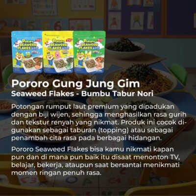 Pororo Seaweed Twin Roll / Seaweed Flakes / Seaweed Tempura - Snack Rumput Laut Halal thumbnail 2