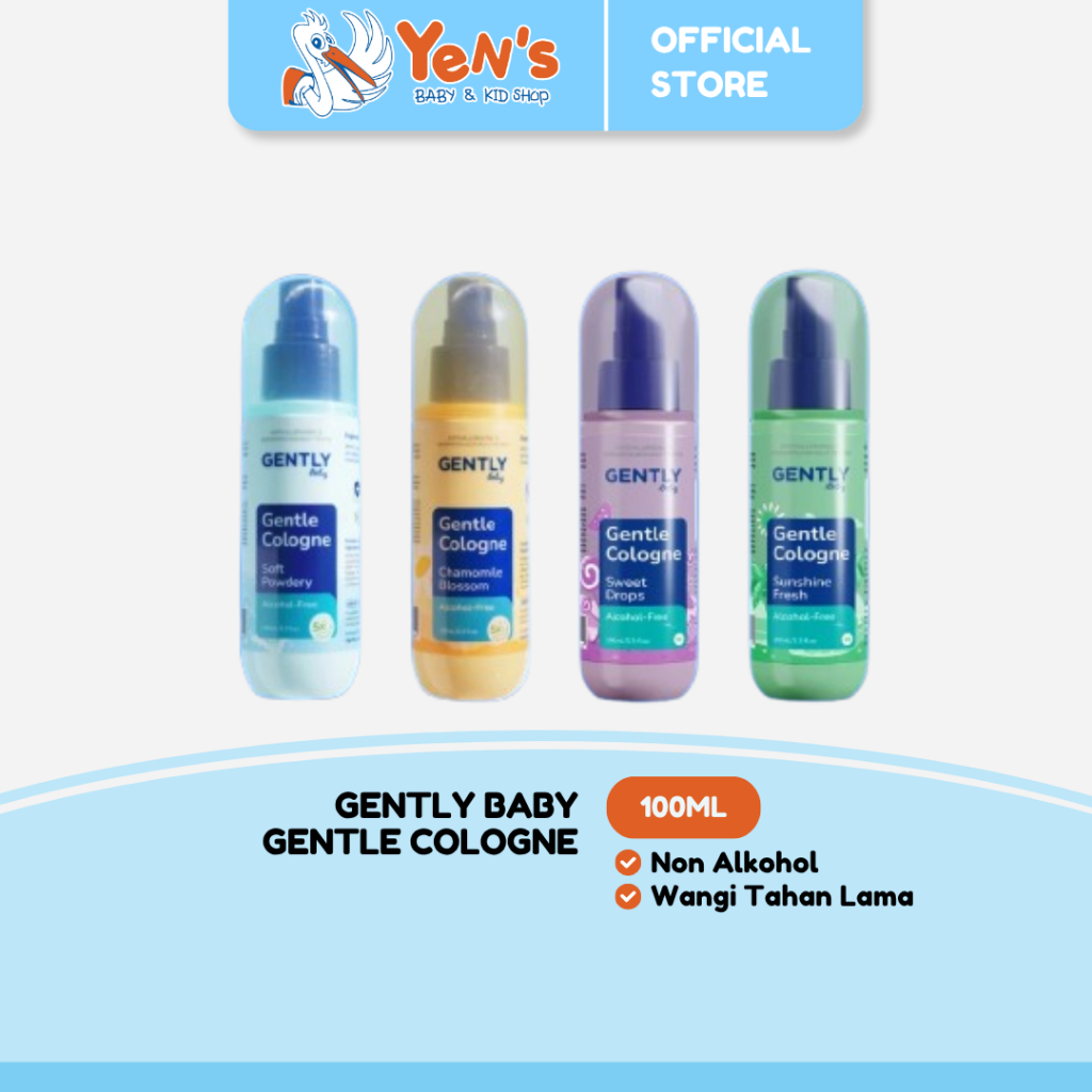 GENTLY Baby Gentle Cologne 100ml - Parfum Bayi Non Alkohol - Newborn & Sensitive-skin Friendly
