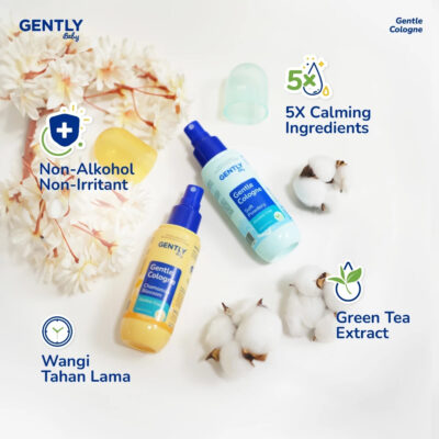 GENTLY Baby Gentle Cologne 100ml - Parfum Bayi Non Alkohol - Newborn & Sensitive-skin Friendly thumbnail 4
