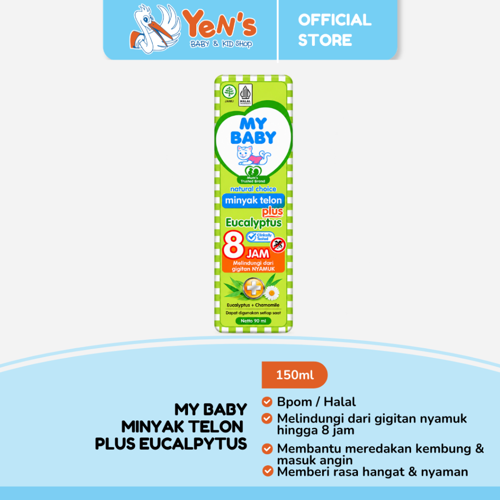 My Baby Minyak Telon Plus Eucalyptus Baby Lotion 150ml Bpom Halal