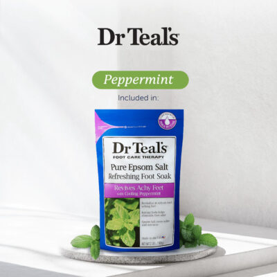 Dr Teal's Pure Epsom Salt Foot Soaks With Cooling Pappermint 909 GR / Garam Berendam Kaki thumbnail 3
