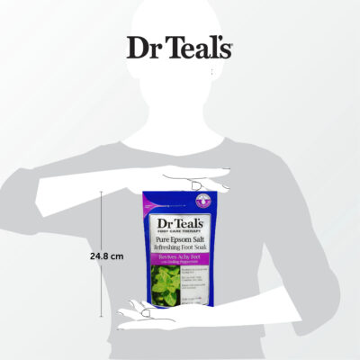Dr Teal's Pure Epsom Salt Foot Soaks With Cooling Pappermint 909 GR / Garam Berendam Kaki thumbnail 6