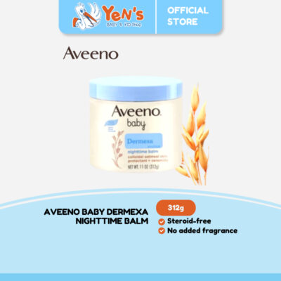 Aveeno Baby Dermexa Nighttime Balm 312g / Lotion Malam Pelembap Bayi Kulit Kering & Sensitif 24 Jam