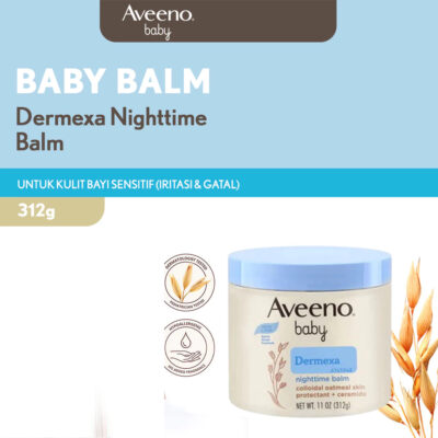 Aveeno Baby Dermexa Nighttime Balm 312g / Lotion Malam Pelembap Bayi Kulit Kering & Sensitif 24 Jam thumbnail 2