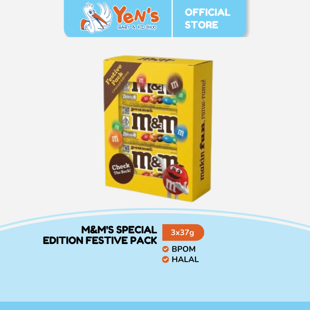 M&M's Special Edition Festive Pack 111g ( 3x37g) Halal