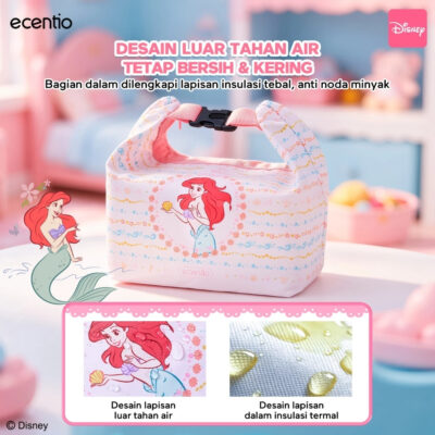 Disney Princess Ariel Botol Minum & Kotak Makan Anak Anti Tumpah Lunch Box Snack box thumbnail 6