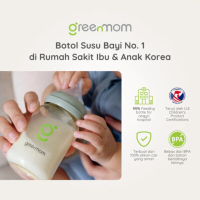 Greenmom Specialty Feeding Bottle 140ml /Botol Bibir Sumbing/Cleft Lip & Palate Baby Bottle BPA FREE thumbnail 2