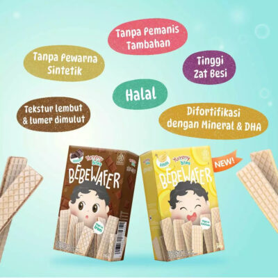 Yummy Bites Bebewafer 36 GR Snack Baby/ Cemilan wafer anak/ Snack anak Halal thumbnail 3