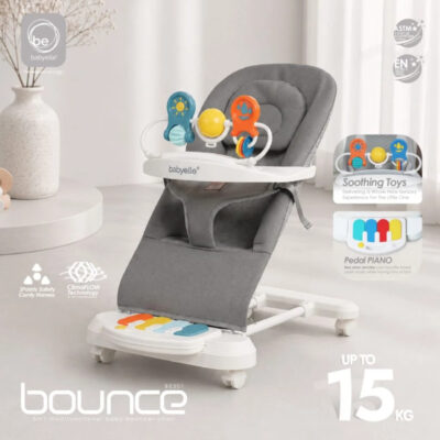 Babyelle Baby bouncer Chair 5in1 BE301 - With Front Tray Soothing Toys (BPA Free) and Various Music Piano thumbnail 3