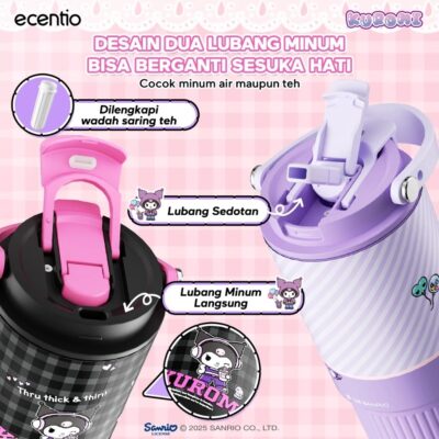 Ecentio X Kuromi Series  - Stainless Botol Minum Tumbler Premium Quality 850ml / 350ml Food Grade BPA Free thumbnail 5