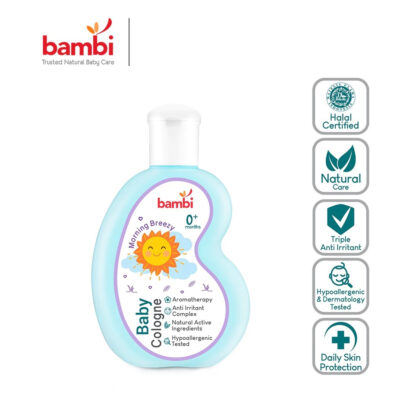 Bambi Baby Cologne 100ml - Parfum Bayi Kulit Normal - Sensitif thumbnail 3