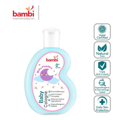 Bambi Baby Cologne 100ml - Parfum Bayi Kulit Normal - Sensitif thumbnail 4