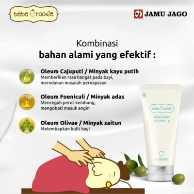 Bebe Roosie Telon Cream 60gr / Telon krim untuk bayi Kemasan Baru thumbnail 7