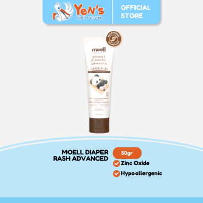 Moell Diaper Rash Advanced 50gr - Krim Popok Redakan & Cegah Ruam Popok - Bebas Ruam Nyaman Seharian thumbnail 1