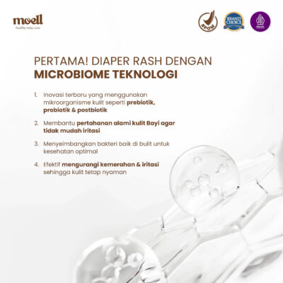Moell Diaper Rash Advanced 50gr - Krim Popok Redakan & Cegah Ruam Popok - Bebas Ruam Nyaman Seharian thumbnail 6