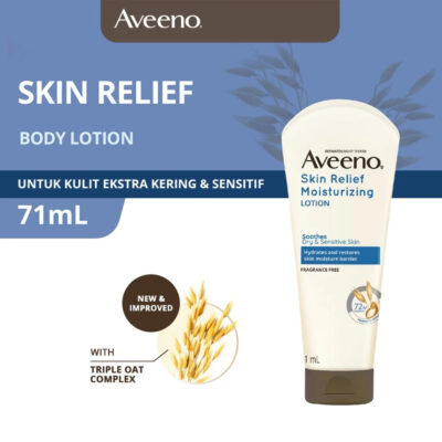 Aveeno Skin Relief Moisturizing Lotion 71 mL - Lotion Pelembap untuk Kulit Ekstra Kering & Sensitif thumbnail 2