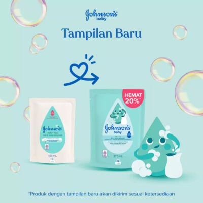 JOHNSON'S Baby Bath Milk + Rice 375ml/600ml Refill | Sabun Mandi Bayi Refill Sabun Johnsons Baby thumbnail 2