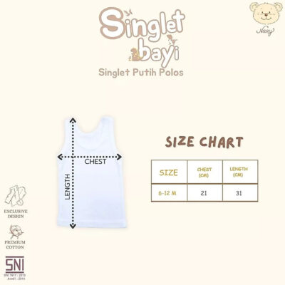 Nary Singlet Bayi Anak Laki-laki Putih Polos (1 pcs) thumbnail 5