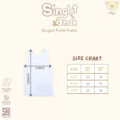 Nary Singlet Bayi Anak Laki-laki Putih Polos (1 pcs) thumbnail 6