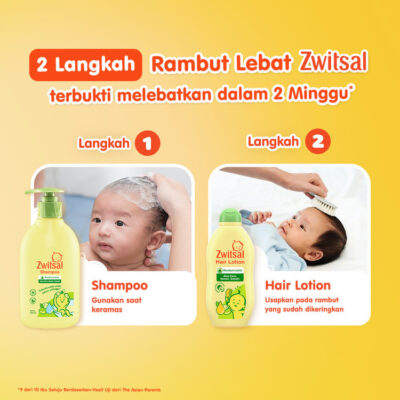 Zwitsal Baby Hair Lotion Aloevera Pelebat Rambut bayi 200ml thumbnail 4