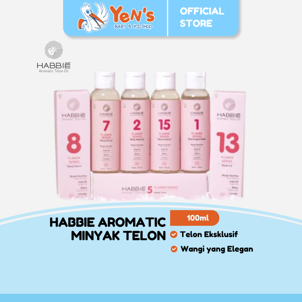 Habbie Aromatic Telon Oil 60 ML / 100ml - Flower Series