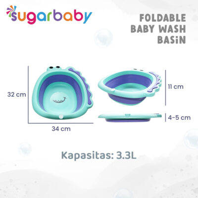 SUGARBABY Foldable Baby Wash Basin/Baskom Lipat Bayi/Ember Lipat thumbnail 7
