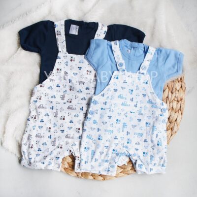 DUCK DUCK Setelan Kodok Overall Bayi - Motif Car