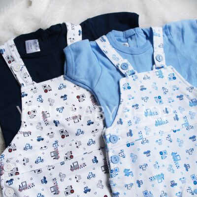 DUCK DUCK Setelan Kodok Overall Bayi - Motif Car thumbnail 2