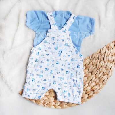 DUCK DUCK Setelan Kodok Overall Bayi - Motif Car thumbnail 4