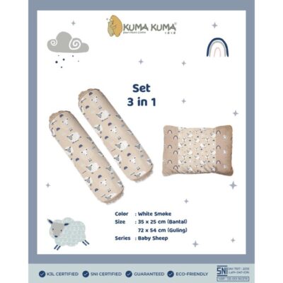 (DEFECT SALE ) Kuma Kuma Set 3 in 1 - Baby Sheep Series