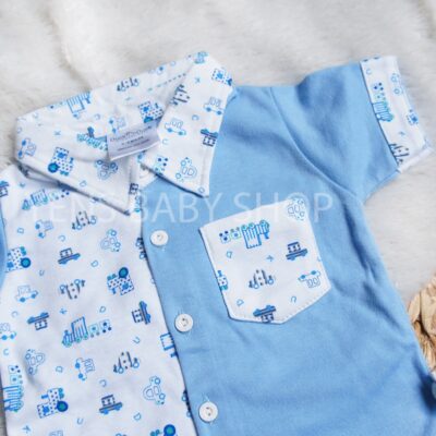 DUCK DUCK Setelan Baju Bayi Tangan Pendek - Motif Car thumbnail 4