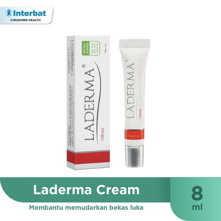 Laderma Cream 8 ml - Melembabkan, Melindungi dan Memudarkan Bekas Luka