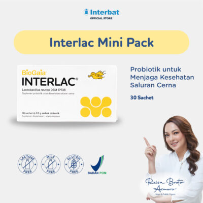 Interlac Probiotik Mini Pack 30 Sachet - Membantu Menjaga Kesehatan Saluran Cerna Anak - Halal thumbnail 3