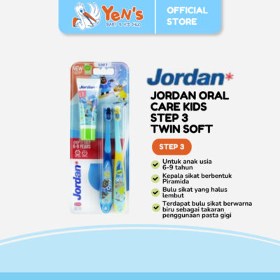 JORDAN Oral Care Kids Step 3 Twin Soft - Sikat Gigi Anak