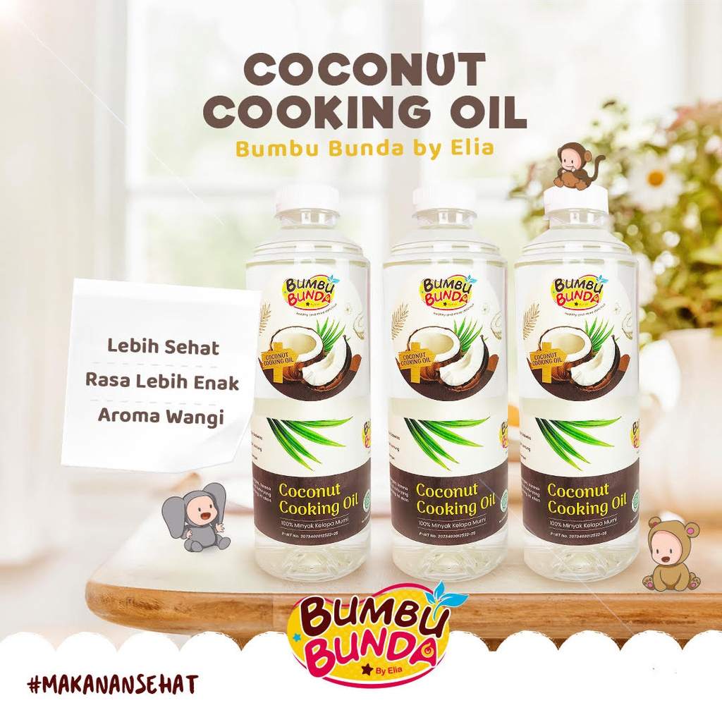 Bumbu Bunda Elia Coconut Cooking Oil / Minyak MPASI / BB Booster MPASI 500 Ml