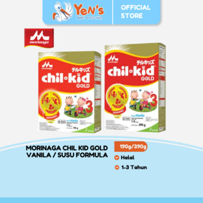 Morinaga Chil Kid Gold Vanila 190g/390g Susu Formula Pertumbuhan Anak Usia 1-3 Tahun