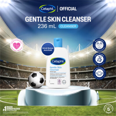 Cetaphil Gentle Skin Cleanser 236ml dengan Niacinamide, Glycerin dan Panthenol