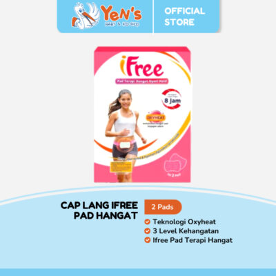 Cap Lang iFree 2 Pads - Pad Hangat 8 Jam Redakan Nyeri Haid - Relaksi otot , kurangi keram