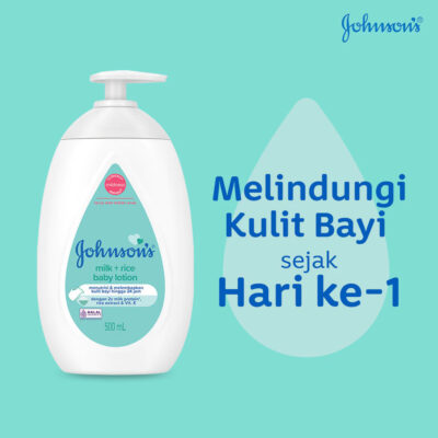 JOHNSON'S Milk & Rice Baby Lotion 500ml - Losion Bayi thumbnail 2
