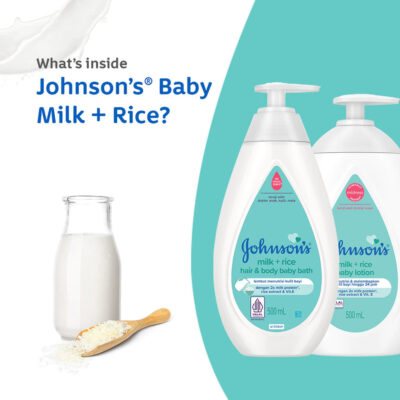 JOHNSON'S Milk & Rice Baby Lotion 500ml - Losion Bayi thumbnail 3