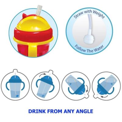 BABY SAFE Weighted Straw Cup JP020 Botol Minum Anak - 300ml thumbnail 2