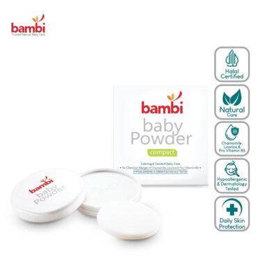 Bambi Baby Compact Powder 40gr | Bedak Padat Bayi Kulit Normal - Sensitif | Aromatherapy thumbnail 2