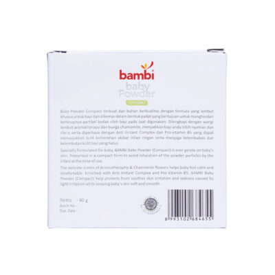 Bambi Baby Compact Powder 40gr | Bedak Padat Bayi Kulit Normal - Sensitif | Aromatherapy thumbnail 3