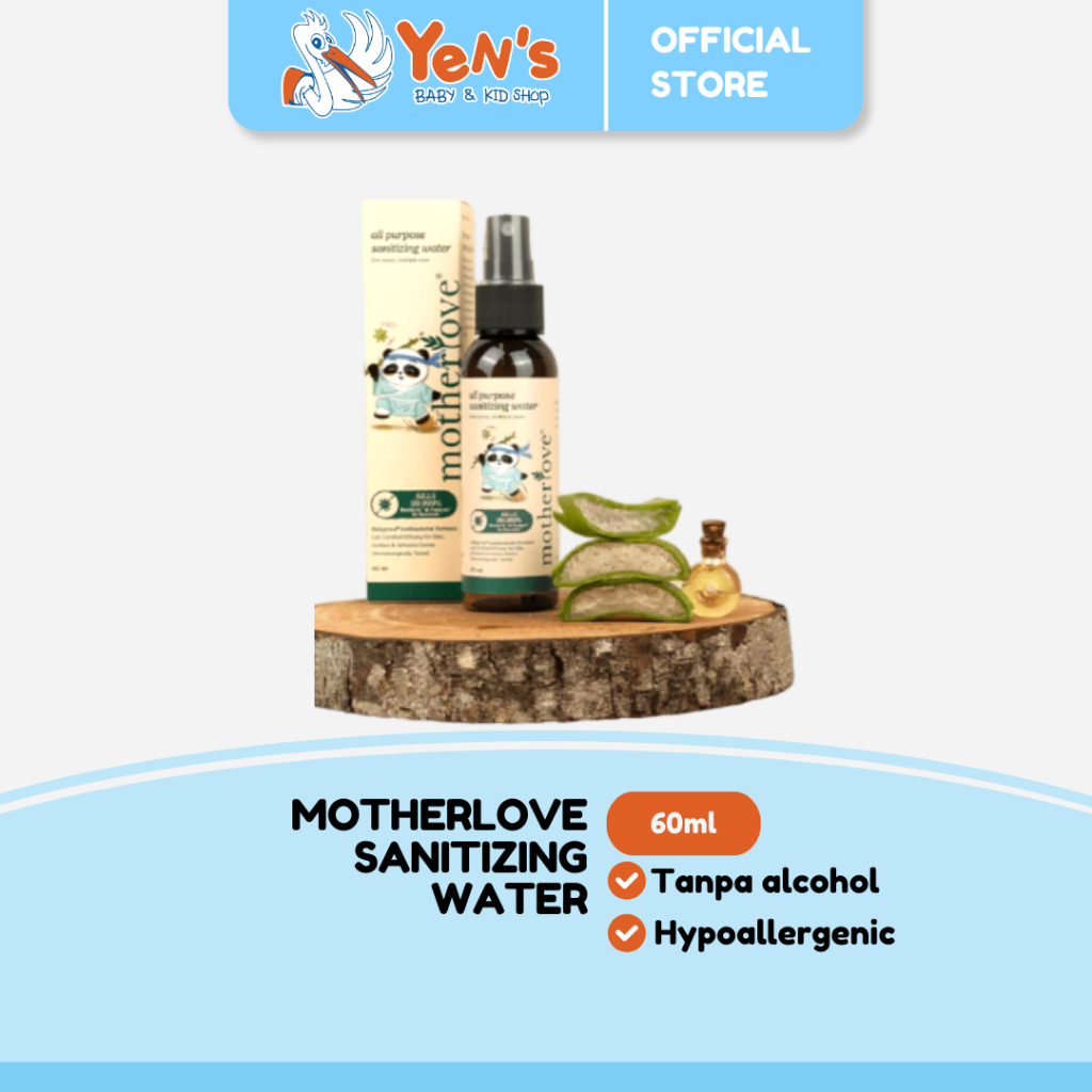 Motherlove Sanitizing Water 60ml - Sanitasi Aman Untuk Kulit, Benda, & Udara
