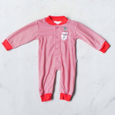 NOVA Baju Kodok Bayi Buka Kaki Motif Garis thumbnail 2
