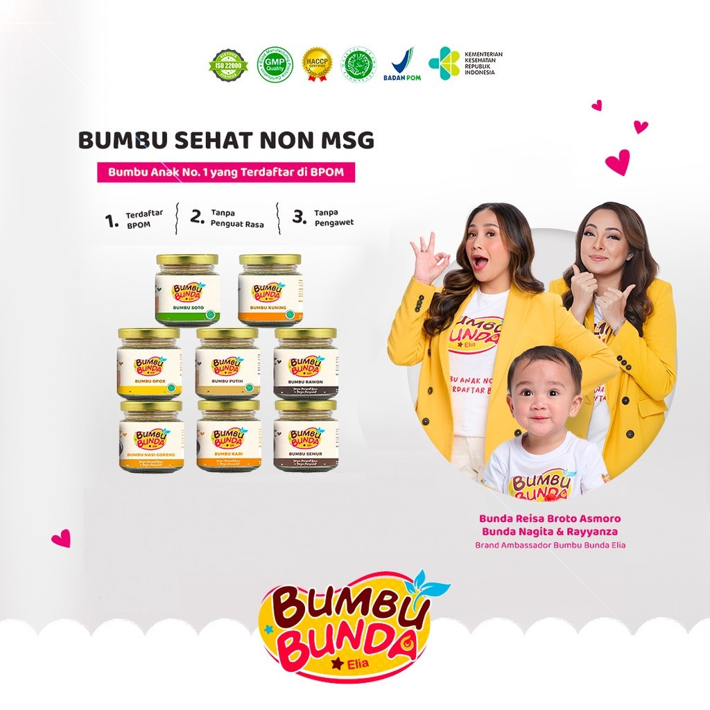 Bumbu Bunda Elia BPOM Bumbu Non MSG / Bumbu MPASI / Kaldu MPASI 50g