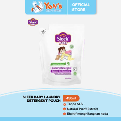Sleek Baby Laundry Detergent Pouch 450ml - Efektif menghilangkan noda
